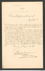 k.k. naturhistorisches Hofmuseum, Intendanzakten 1885-1896 (Hauer), Aktenzahl Z.8/1892, Seite 1